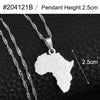 Africa Map Pendant Chain Necklace