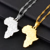 Africa Map Pendant Chain Necklace