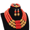 3 Layers Artificial African/Nigerian Coral Beads