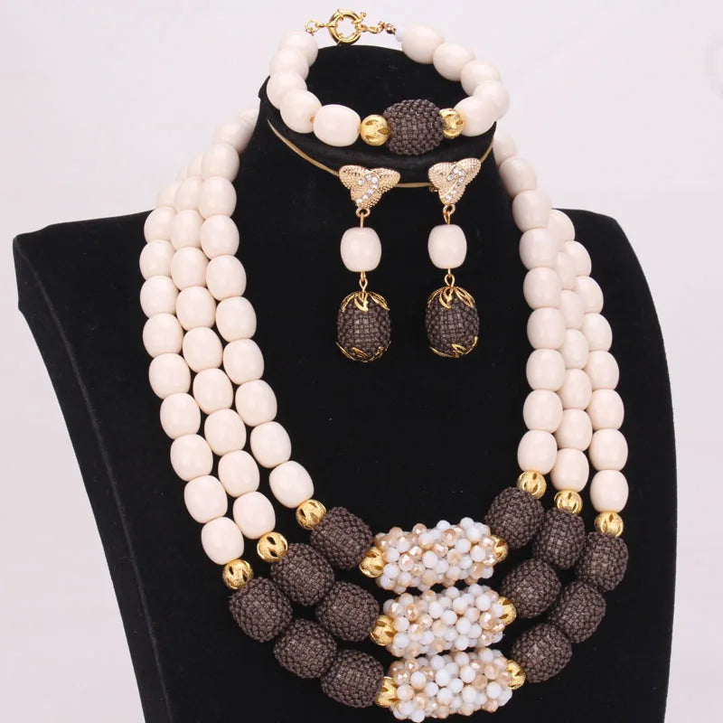 3 Layers Artificial African/Nigerian Coral Beads