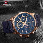 Leather Men Sport Quartz Watch