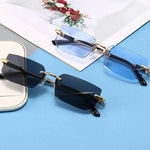 Rectangular Rimless Sunglasses