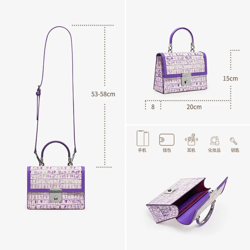 K GOLD SERIES FASHION PURPLE EVENING HANDBAG