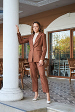 Women Single Breasted Blazer pant suit