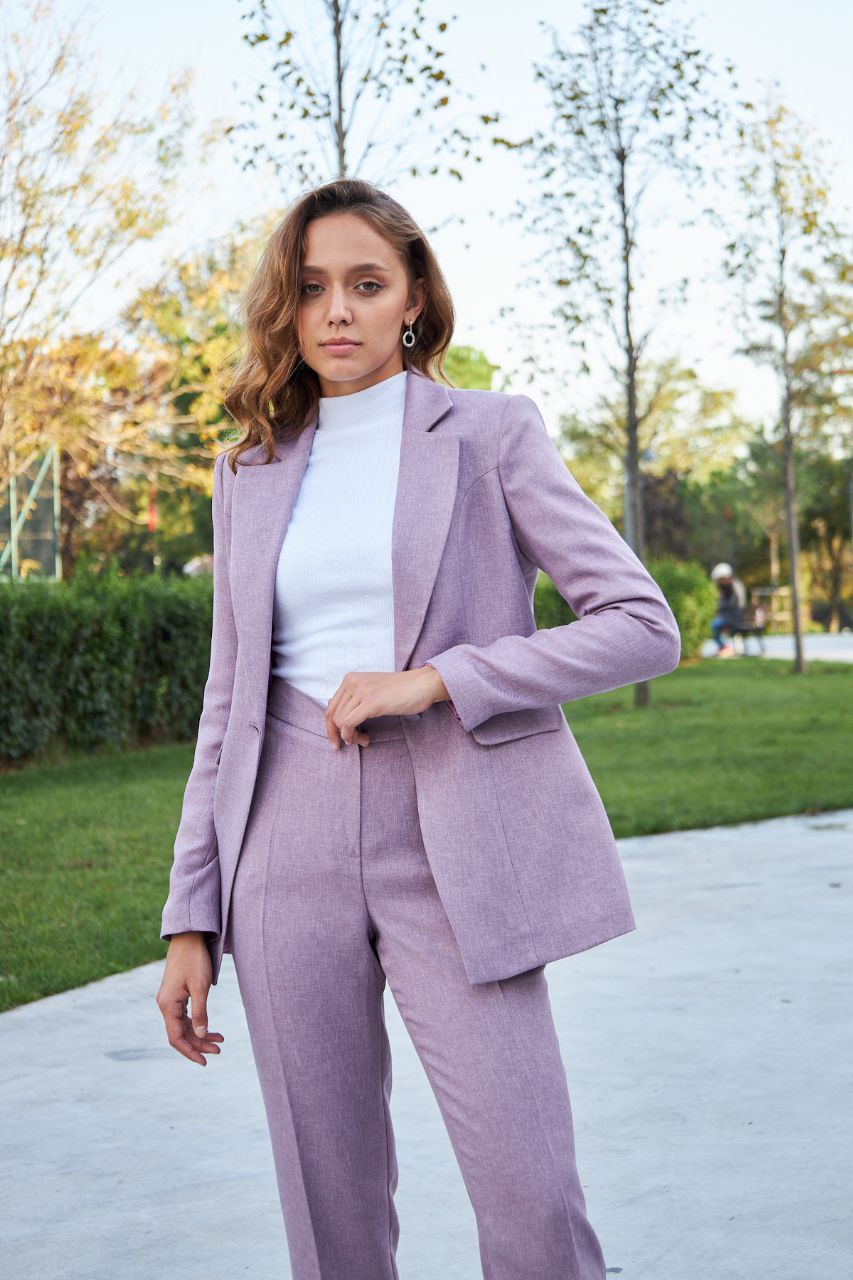 Women Single Breasted Blazer pant suit