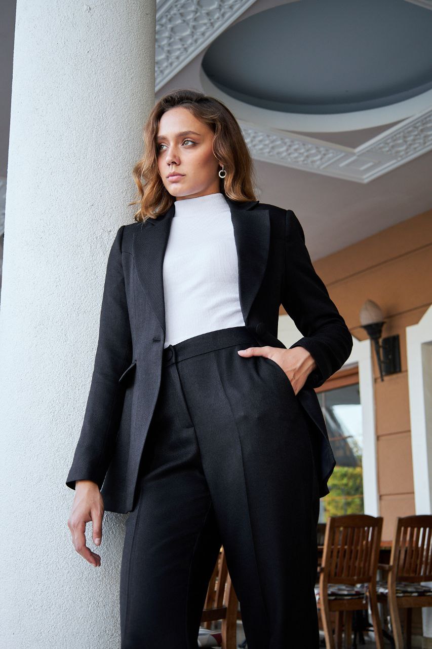 Women Single Breasted Blazer pant suit