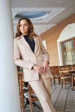 Women Single Breasted Blazer pant suit