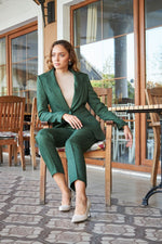 Women Single Breasted Blazer pant suit