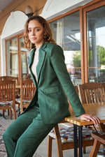 Women Single Breasted Blazer pant suit